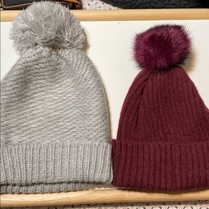 Two women’s Pom Beanies